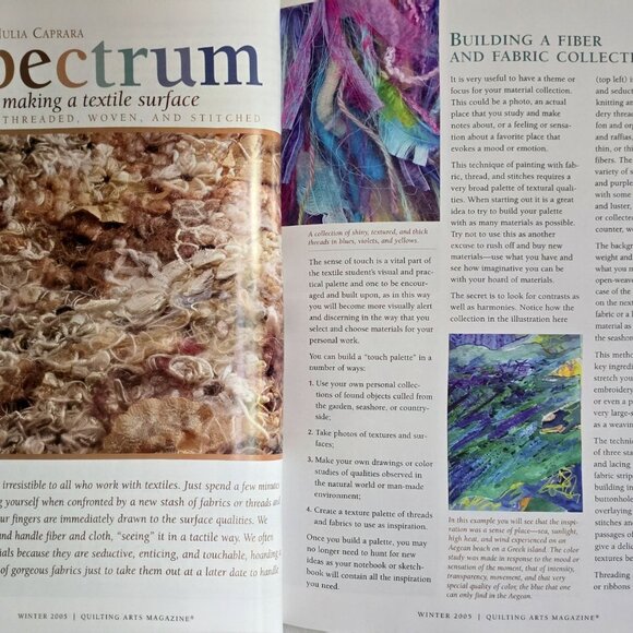 Quilting Arts Magazine Winter 2005 Creative Self-Portrait Quilts Knit Stitch And - Picture 4 of 15